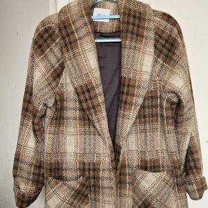 Greylin Small Women's Plaid Coat - Brown